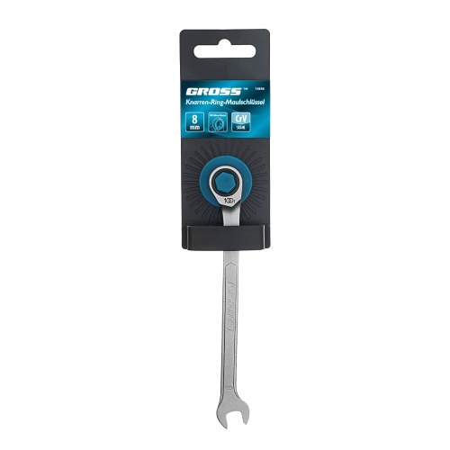 Ключ комбинированный трещоточный, 8 мм, количество зубьев 100 Gross фото 5