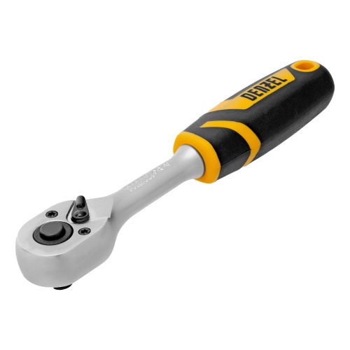 Ключ-трещотка 1/4", 90 зубьев, с быстрым сбросом, CrV Denzel Ключ-трещотка 1/4", 90 зубьев, с быстрым сбросом, CrV Denzel
