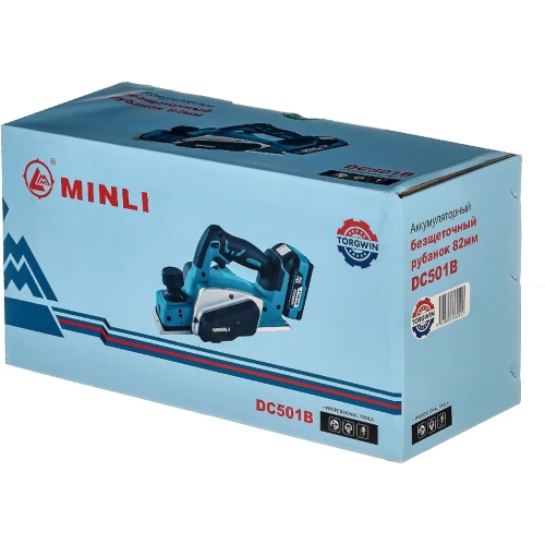 Бесщеточный аккумуляторный рубанок MINLI 82мм. Li-ion 18Vx2 / 4.0A DC501B фото 10