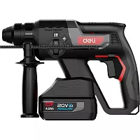 Перфоратор аккумуляторный DELI DE-DC20-2D4 (2 АКБ + ЗУ, 20В х 4Ач, SDS PLUS, 2Дж, 4750 уд/мин, кейс) 164374