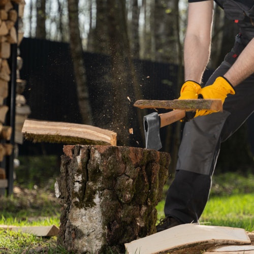 Топор кованый, 680 г, американский тип, буковая рукоятка, 360мм, EFP Denzel фото 9