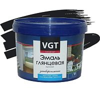 Эмаль универсальная VGT ВД-АК-1179 глянцевая черная 10 кг