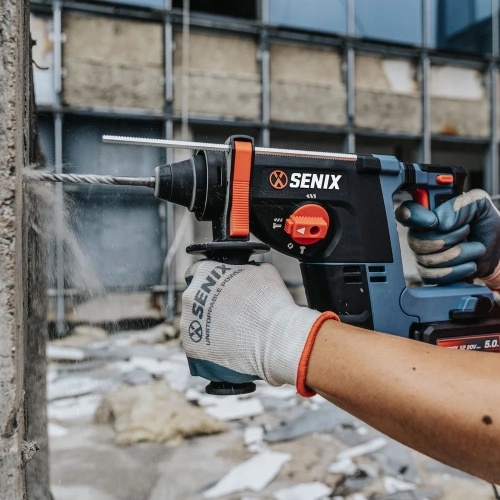 Перфоратор SENIX SDS-plus , серии X2 20В 2.0Дж, 24 мм, 1х5Ач, ЗУ, кейс PDRX2-M4-EU фото 9