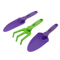 Набор садового инструмента, пластиковый, гелевые рукоятки, 3 предмета, Nylon Soft, Palisad