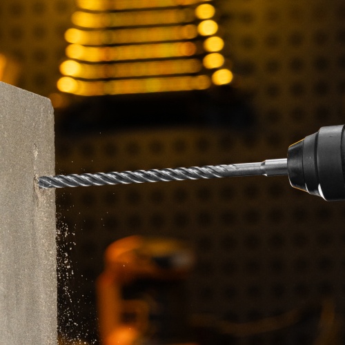 Бур по бетону, цельная крестовая пластина, 8x265 мм, SDS PLUS Denzel фото 8