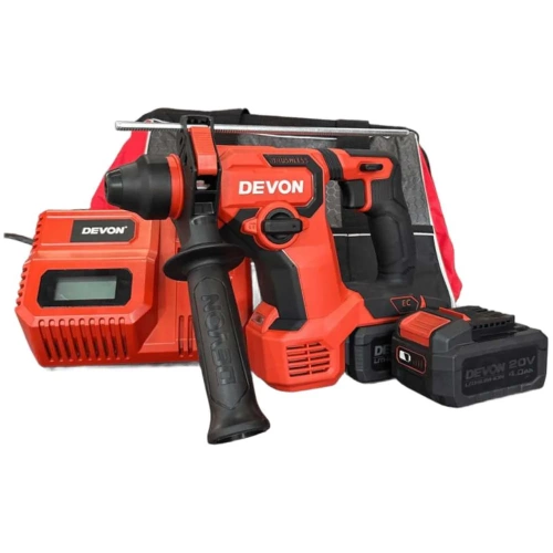 Аккумуляторный перфоратор DEVON 2 АКБ 4 Ач, ЗУ, сумка 5408-Li-20RH-SET Аккумуляторный перфоратор DEVON 2 АКБ 4 Ач, ЗУ, сумка 5408-Li-20RH-SET