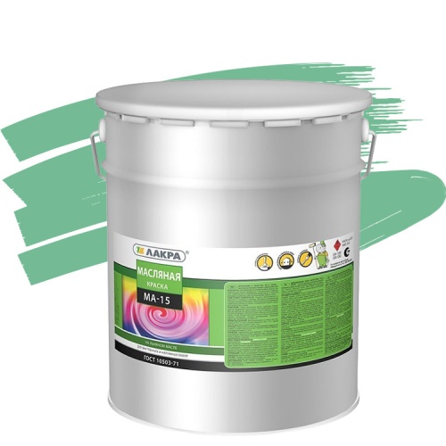 Краска масляная Лакра МА-15 салатовая 25 кг