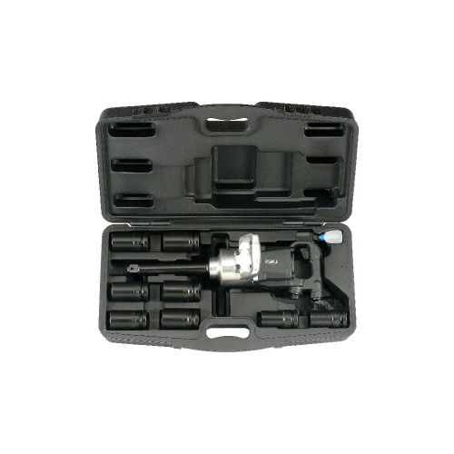 Пневмогайковерт с набором высоких ударных головок 27-41 мм FORCE 10 предметов 8091D Пневмогайковерт с набором высоких ударных головок 27-41 мм FORCE 10 предметов 8091D