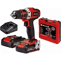 Дрель аккумуляторная Einhell PXC TE-CD 18/40-1 Li, 18В,40Нм,патрон 13мм,2x2,0Ач,кейс 4514228