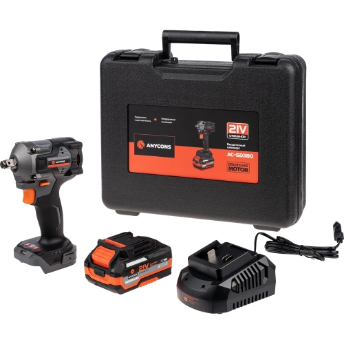 Бесщеточный ударный гайковерт Anycons AC-SD-380, 380Нм, 21В, 1 акб AC-SD3801 фото 4