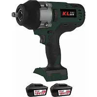 Профессиональный бесщеточный гайковерт аккумуляторный KLPRO 18В, Li-ion-2шт, 8.0Ач, 800Нм, 2 скорости, подсветка, З/У,в кейсе 20234 KLSS18BHX-80