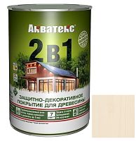 Покрытие алкидное защитно-декоративное для древесины Акватекс 2 в 1 полуматовое Ваниль 0,8 л