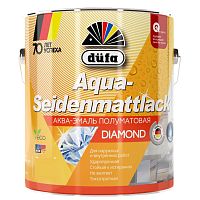 Эмаль для дерева и металла акриловая Dufa Aqua-Seidenmattlack полуматовая белая 0,75 л