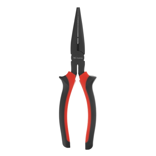 Длинногубцы прямые Black Nickel, 200 мм, двухкомпонентные рукоятки Matrix фото 5
