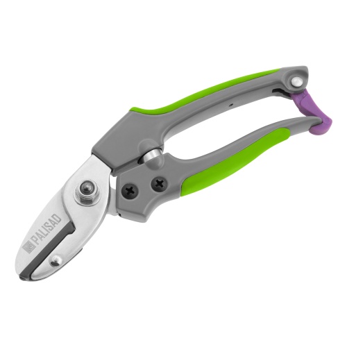 Секатор с наковальней, 170 мм, металлические обрезиненные рукоятки, Palisad фото 4