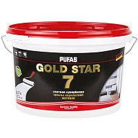 Краска акрилатная Pufas Gold Star 7 морозостойкая супербелая матовая основа А 2,7 л/3,56 кг