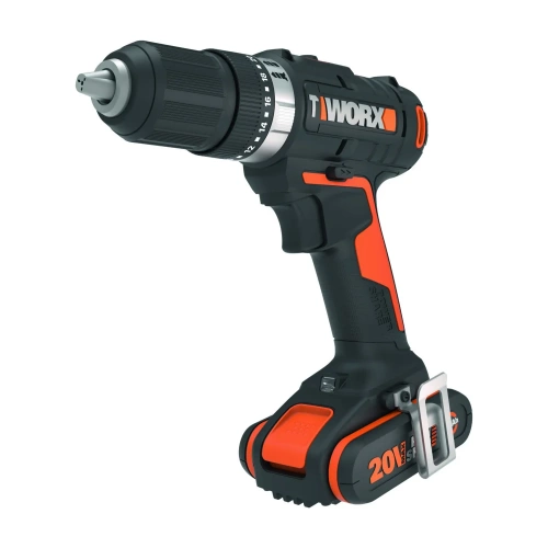 Ударная аккумуляторная дрель-шуруповерт WORX 50 Нм, 20 В, 2 Ач x 2, ЗУ 2 А, кейс WX370 фото 4 Ударная аккумуляторная дрель-шуруповерт WORX 50 Нм, 20 В, 2 Ач x 2, ЗУ 2 А, кейс WX370 фото 4