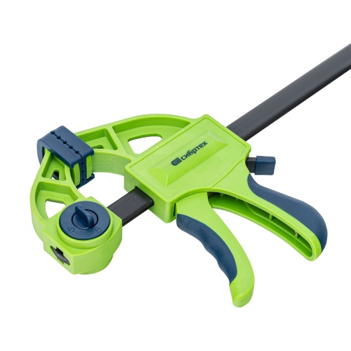 Струбцина F-образная, быстрозажимная, 200 х 70 х 420 мм, пластиковый корпус, фиксатор, двухкомпонентная рукоятка Сибртех фото 2