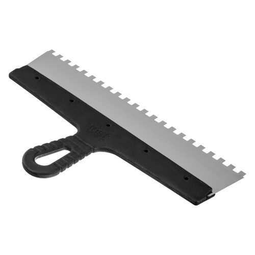 Шпатель из нержавеющей стали, 350 мм, зуб 8 х 8 мм, пластмассовая ручка Сибртех фото 2