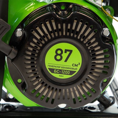 Генератор бензиновый БС-1200, 1 кВт, 230 В, четырехтактный, 5.5 л, ручной стартер Сибртех фото 6
