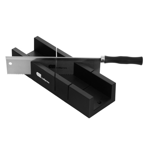 Стусло пластиковое 300х60 мм, пила 250 мм Сибртех фото 2