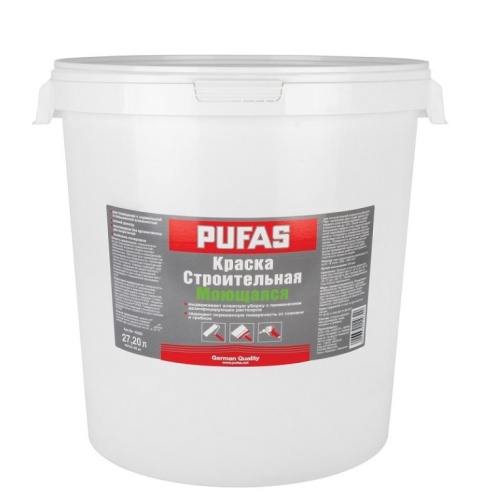 Краска моющаяся строительная Pufas морозостойкая 27,20 л/40 кг Краска моющаяся строительная Pufas морозостойкая 27,20 л/40 кг