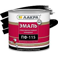 Эмаль Лакра ПФ-115 черная глянцевая 2,8 кг