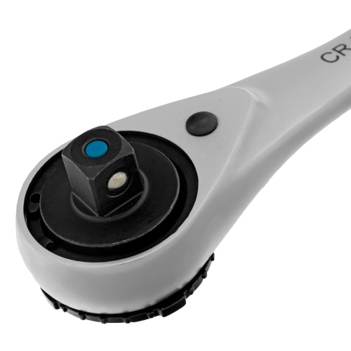 Ключ-трещотка 1/2", CrV, 120 зубьев, с быстрым сбросом, цельнометаллический, хром Gross фото 6