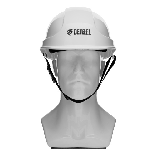 Каска защитная ударопрочная, ABS/PC, плавная регулировка, модель «Форвард» (К-05)белая Denzel фото 2