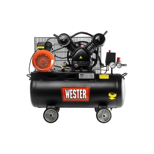 Компрессор WESTER WBK2200/50PRO ременной привод, поршневой масляный, 2200 Вт, 340л/мин, 8бар 631638 фото 4