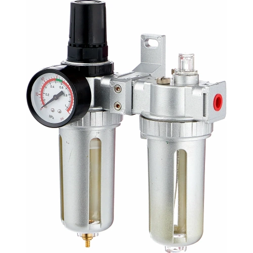 Фильтр влагоотделитель  двойной AFRL802 1/4" с регулятором и лубрикатором Pegas pneumatic PGS-4701 фото 10