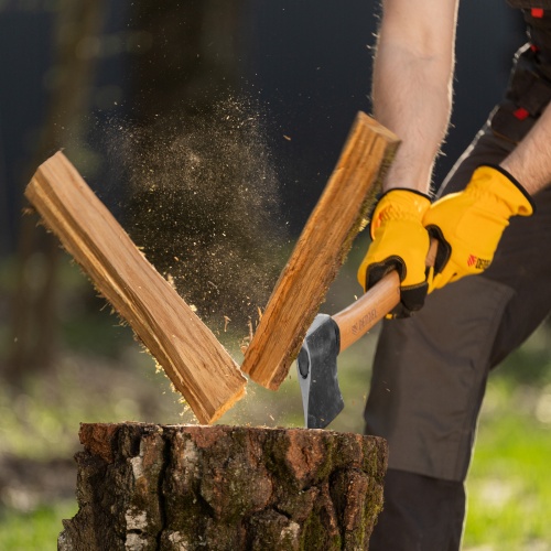 Топор кованый, 680 г, американский тип, буковая рукоятка, 360мм, EFP Denzel фото 10