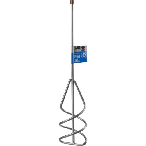 Миксер Сибин 06048-08-40 для песчано-гравийных смесей, шестигранный хвостовик 80х400мм Миксер Сибин 06048-08-40 для песчано-гравийных смесей, шестигранный хвостовик 80х400мм