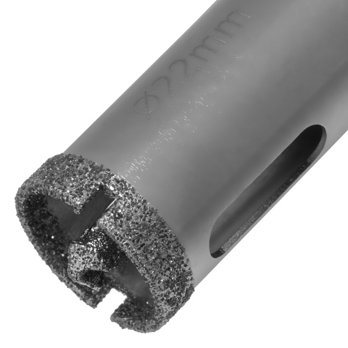 Сверло алмазное по керамограниту, 22 х 67 мм, трехгранный хвостовик Matrix фото 4