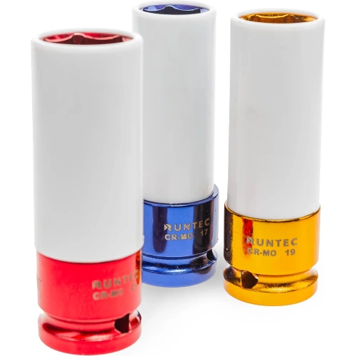 Набор с аккумуляторным гайковертом RUNTEC ударными головками и аксессуарами 1/2, 8-32 мм, CrMo в ложементе EVA, 39 пр. RT-IWIS1E39F фото 4