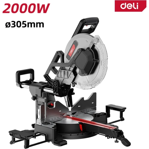 Профессиональная торцовочная пила Deli 305мм DE571 (2000Вт, 5000об/мин) 168701 фото 4 Профессиональная торцовочная пила Deli 305мм DE571 (2000Вт, 5000об/мин) 168701 фото 4