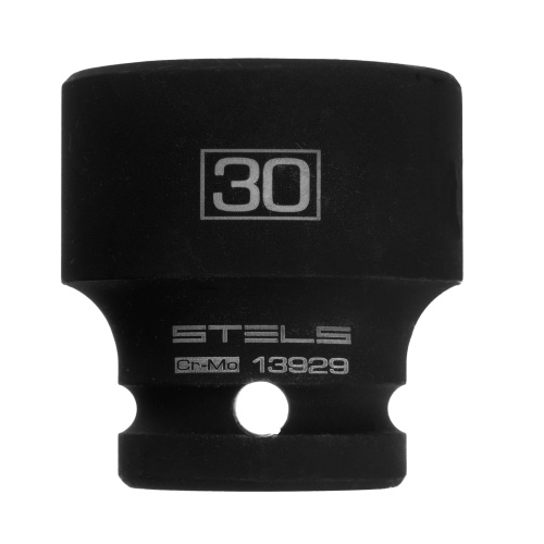 Головка ударная шестигранная, 30 мм, 1/2, CrMo Stels Головка ударная шестигранная, 30 мм, 1/2, CrMo Stels
