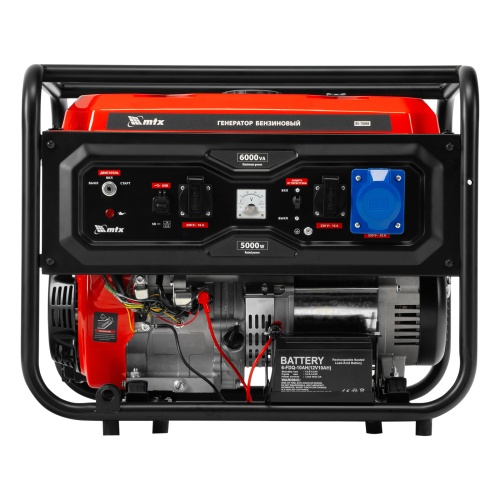 Генератор бензиновый RS-7000E, 6 кВт, 230В, электростартер MTX фото 3