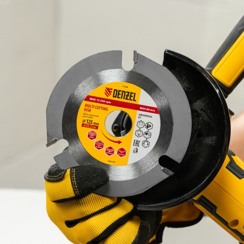 Диск пильный для УШМ, "Мультирез", 125 мм, посадка 22.2 мм Denzel фото 6
