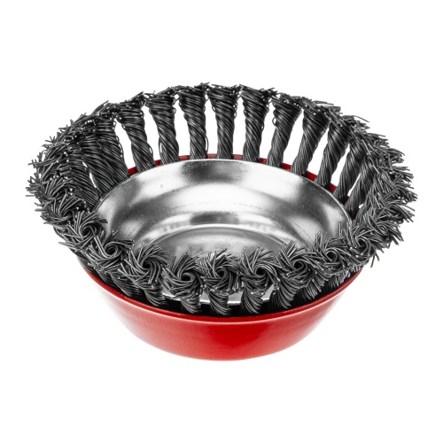 Щетка для УШМ, 150 мм, М14, "чашка", крученая проволока 0.8 мм Matrix фото 2