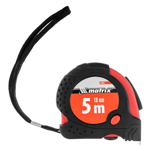 Рулетка Status Magnet fixation,5 м х 19 мм,обрезиненный корпус,зацеп с магнитом Matrix фото 4