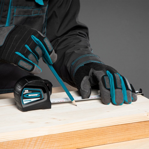 Рулетка "Doppelhaken",5 м x 25 мм,двухсторонний зацеп,Нейлон,двусторонняя шкала,автоматическая фиксация Gross фото 8