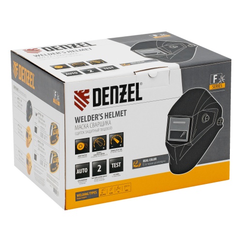 Щиток защитный лицевой (маска сварщика) F9, см. окно 100x60, Real Color, DIN 4-8/9-13// Denzel фото 17