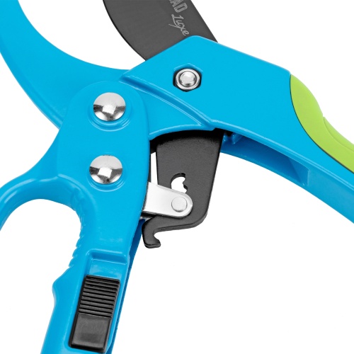 Секатор прямого реза, 200 мм, храповой механизм, металлические обaрезиненные рукоятки, Luxe, Palisd фото 6