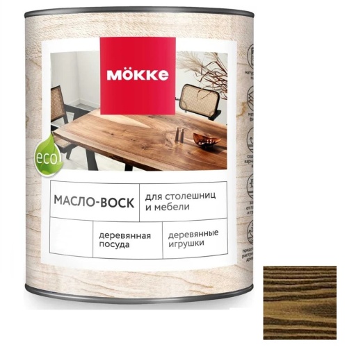 Масло-воск для столешниц и мебели Mокке 11872 палисандр 0,75 л Масло-воск для столешниц и мебели Mокке 11872 палисандр 0,75 л