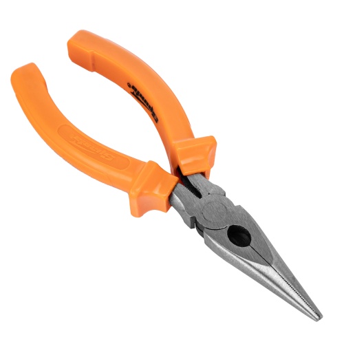 Длинногубцы прямые Classic, 160 мм, шлифованные, пластмассовые рукоятки Sparta фото 3