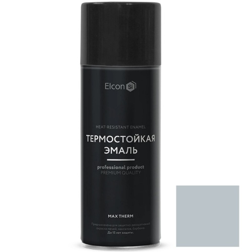 Эмаль термостойкая Elcon Max Therm 700 градусов Ral 9006 серебристая 520 мл Эмаль термостойкая Elcon Max Therm 700 градусов Ral 9006 серебристая 520 мл