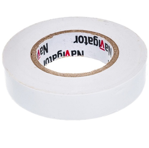 Изолента ПВХ Navigator NIT-B15-20/WH белая 15 мм 20 м