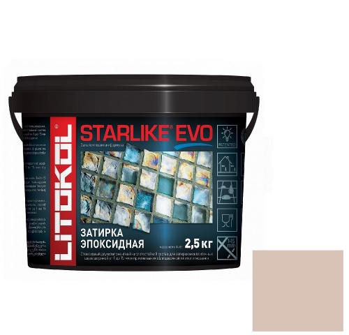 Затирка эпоксидная для швов Litokol Starlike Evo S.500 Rosa Cipria 2,5 кг