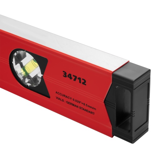 Уровень алюминиевый магнитный, 1200 мм, фрезерованный, 3 глазка (1 зеркальный) усиленный Matrix фото 7